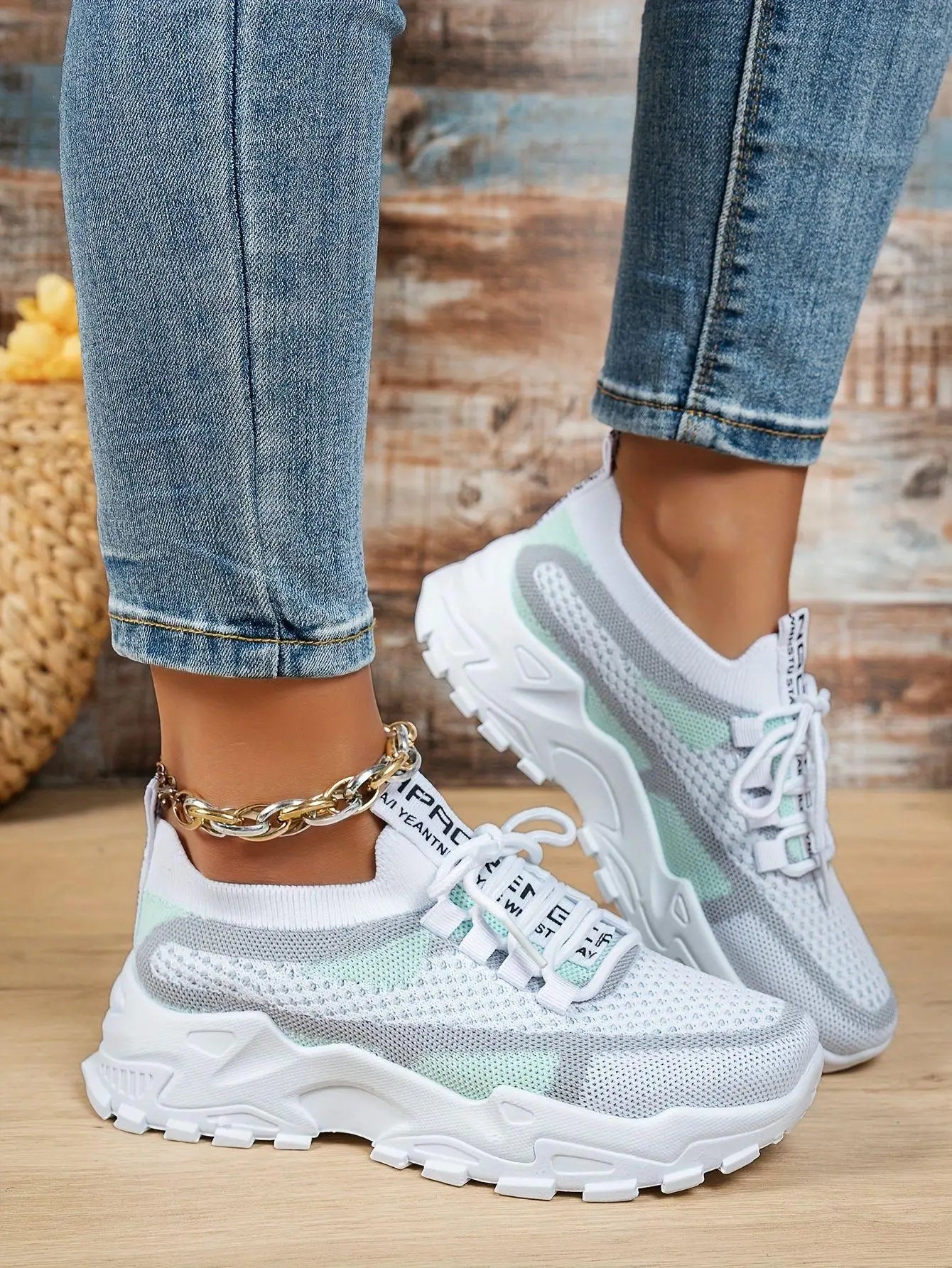 Chunky Sneakers Air Mesh Breathable Sports Shoe