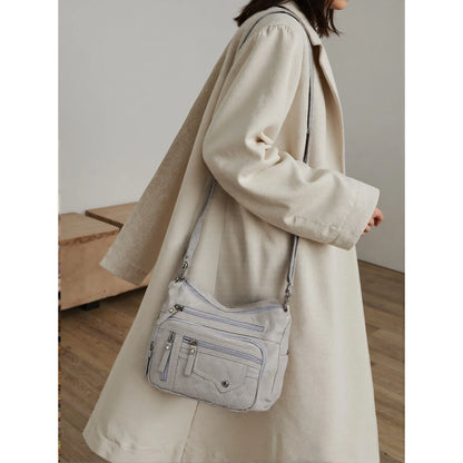 Large Capacity Nylon Shoulder Bag Adjustable Strap Anti-theft Zipper