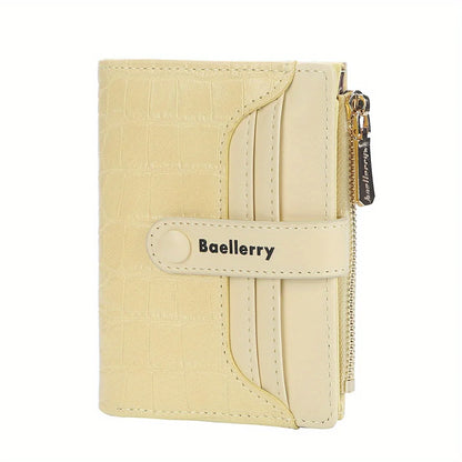 Baellerry Brand Wallet New Women's Short Wallet Buckle Sanded Leather Coin Purse