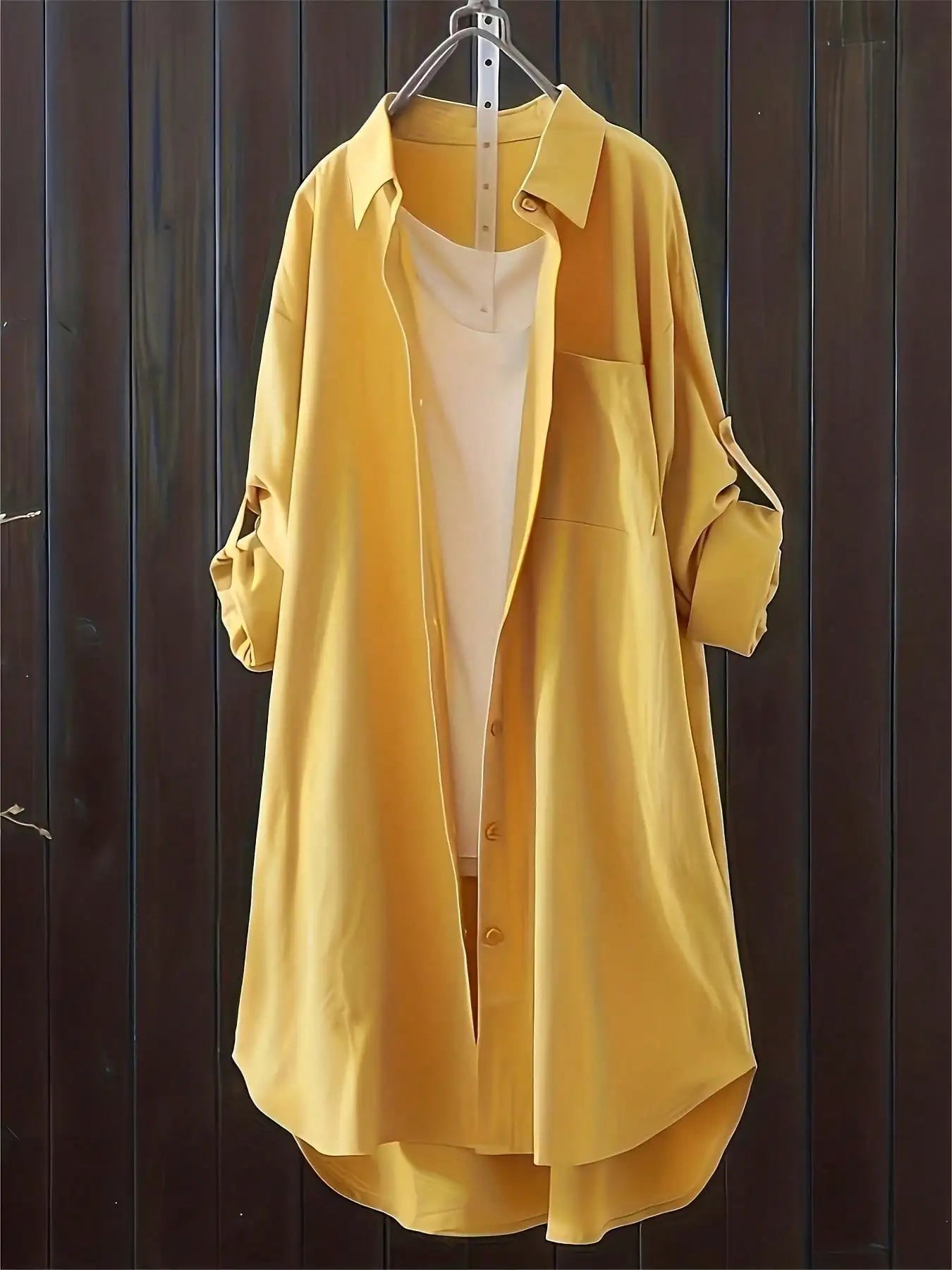 Casual Loose fitting Linen Long Shirts Women Plus Size Tops