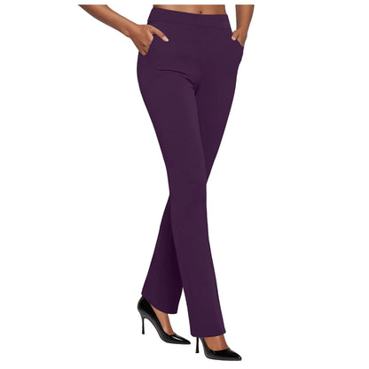 Women Business Casual Work Pants High Waist Stretch with Pockets
