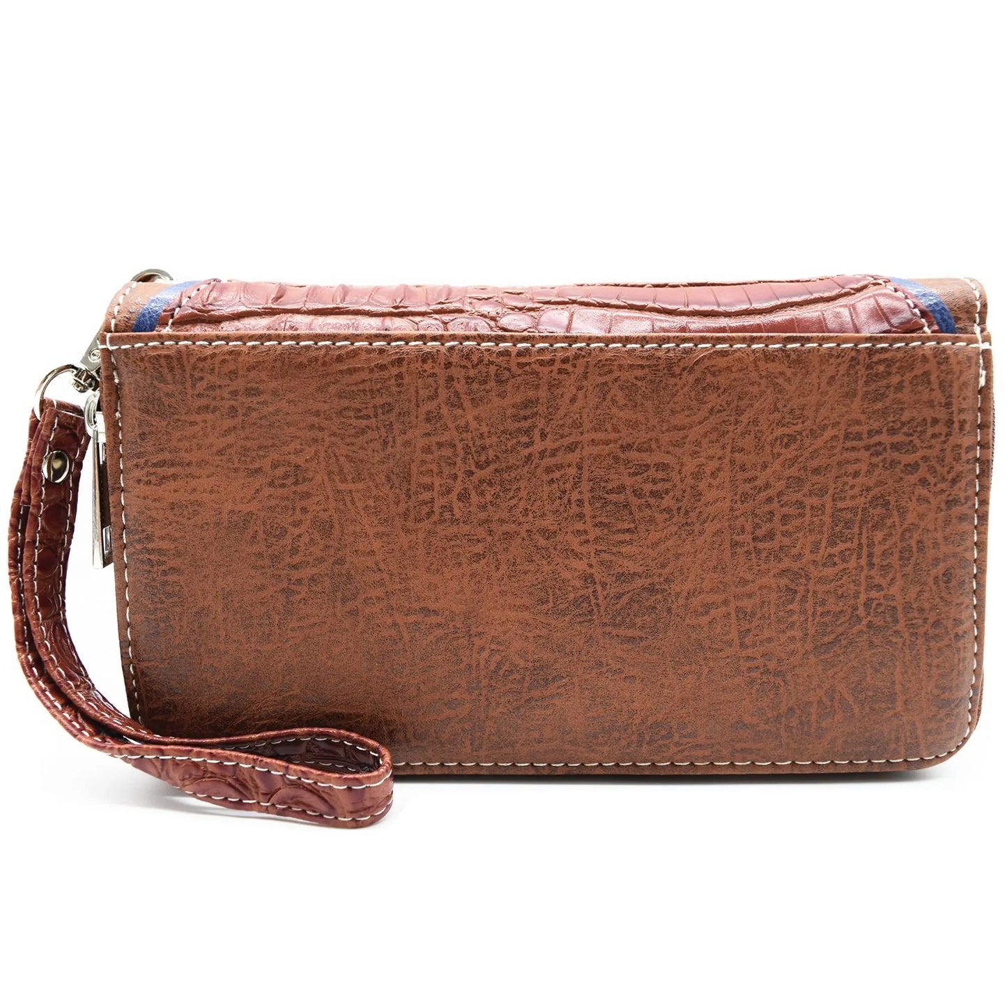Western Style Cowgirl Woven Fringe Crocodile Gorgeous Purse Conchos Women Handbag Shoulder Bags Wallet Set