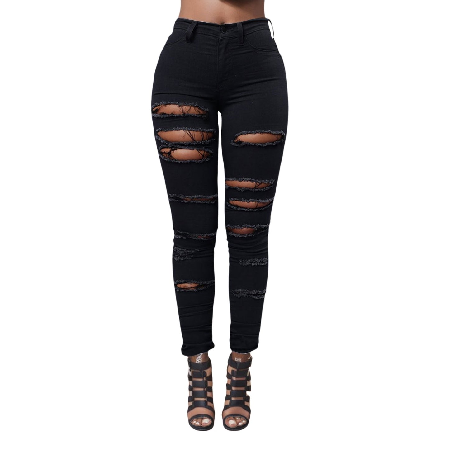 New Ripped Jeans Women'S Pencil Pants Ripped