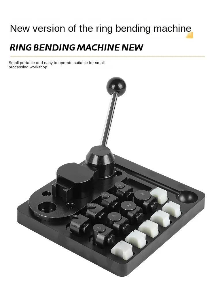Metal Ring Bender Machine Jewelry Making Tool for Gold Silver Copper Round Forming Rolling Press DIY Craft Kit