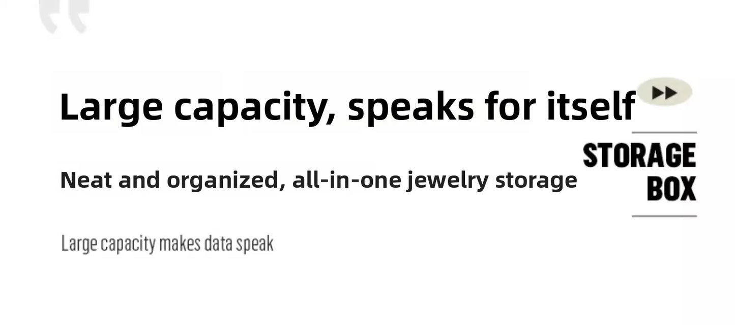 Large Capacity Multi-Layer Desktop Drawer Style Jewelry Box Earring Ring