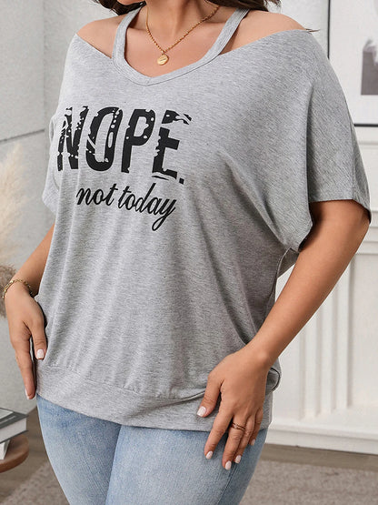 Women s T-shirt Off-Shoulder Short Sleeve Casual Daily Wear