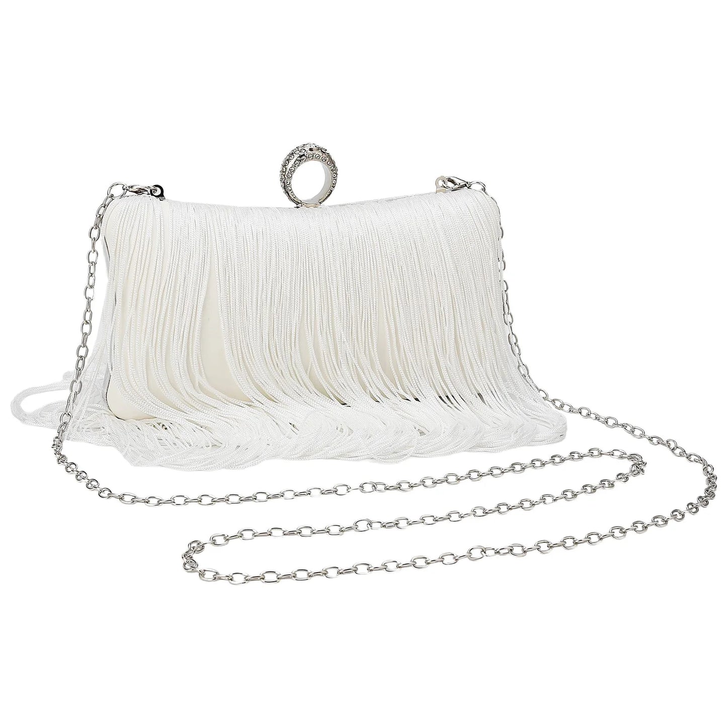 Evening Bag for Women Long Tassel Design Clutch Purses For Wedding Cocktail Prom