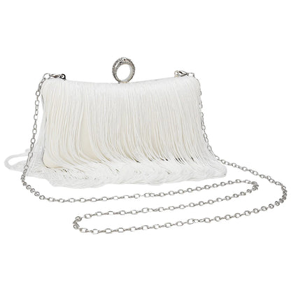 Evening Bag for Women Long Tassel Design Clutch Purses For Wedding Cocktail Prom