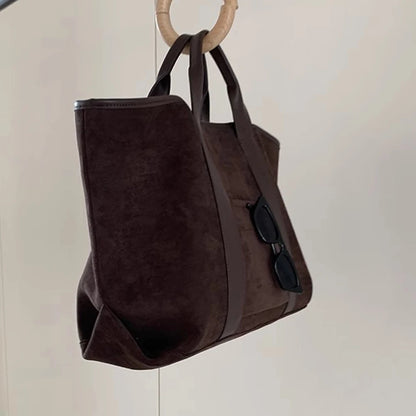 Tote Bag for Women Large Capacity Satchel, Suede