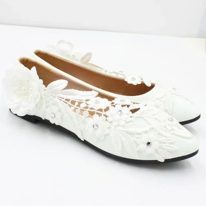 White Flower Pumps New Arrival Women's Shoes