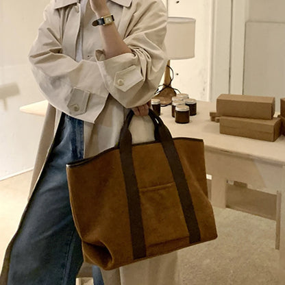 Tote Bag for Women Large Capacity Satchel, Suede