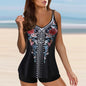 Womens' Bathing Suit Print Sling Swim Tank Top Shorts