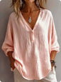 Fashion Long-sleeved Lapel Pullover Shirt Casual