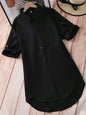 Casual Loose fitting Linen Long Shirts Women Plus Size Tops